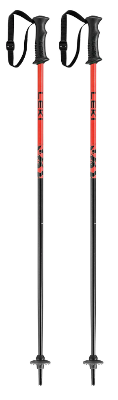 LEKI RIDER JR SKI POLES -RED/BLK