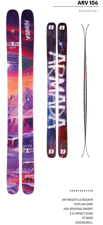 スキー ARMADA ARV106 2025 Armada ARV 106 Skis with Marker Griffon 13 ID Bindings