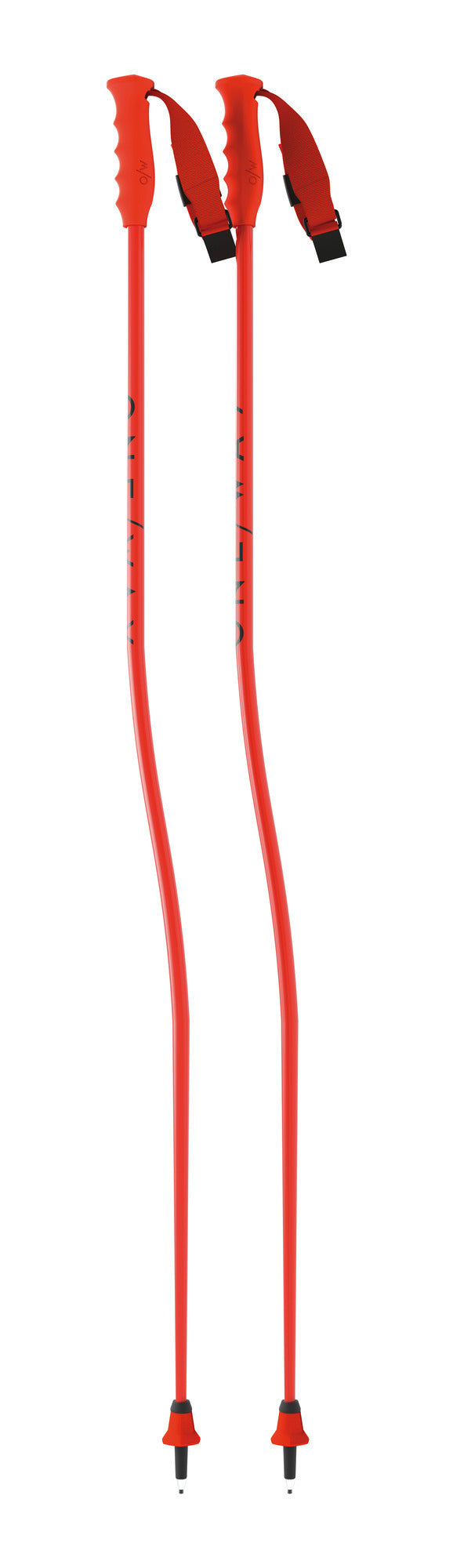 One Way Ski Poles RD 16 GS PRO - bent (kit) -  grey / flame 2026