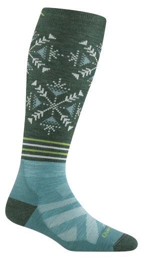 Darn Tough WOMEN'S SNOWFALL OVER-THE-CALF MIDWEIGHT CUSHION SNOW SOCKS JP 2027