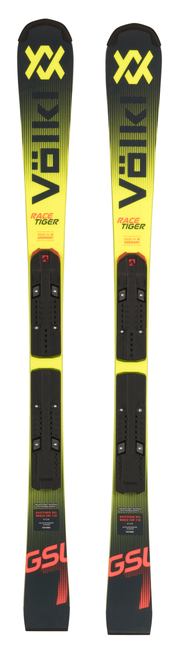 Volkl JR RACETIGER GSL R w/ JR-PLATE (118 cm only) & JR RACETIGER GS R w/ JR-PLATE- 2025/26